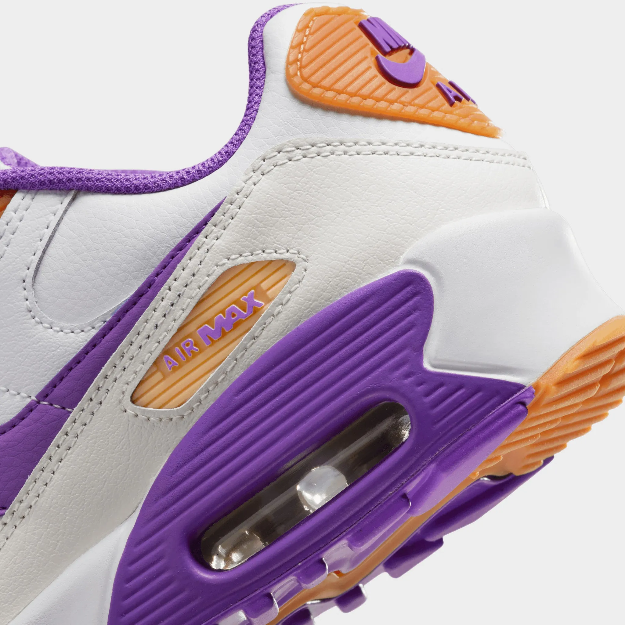 Nike Air Max 90 Leather GS White / Action Grape - Phantom