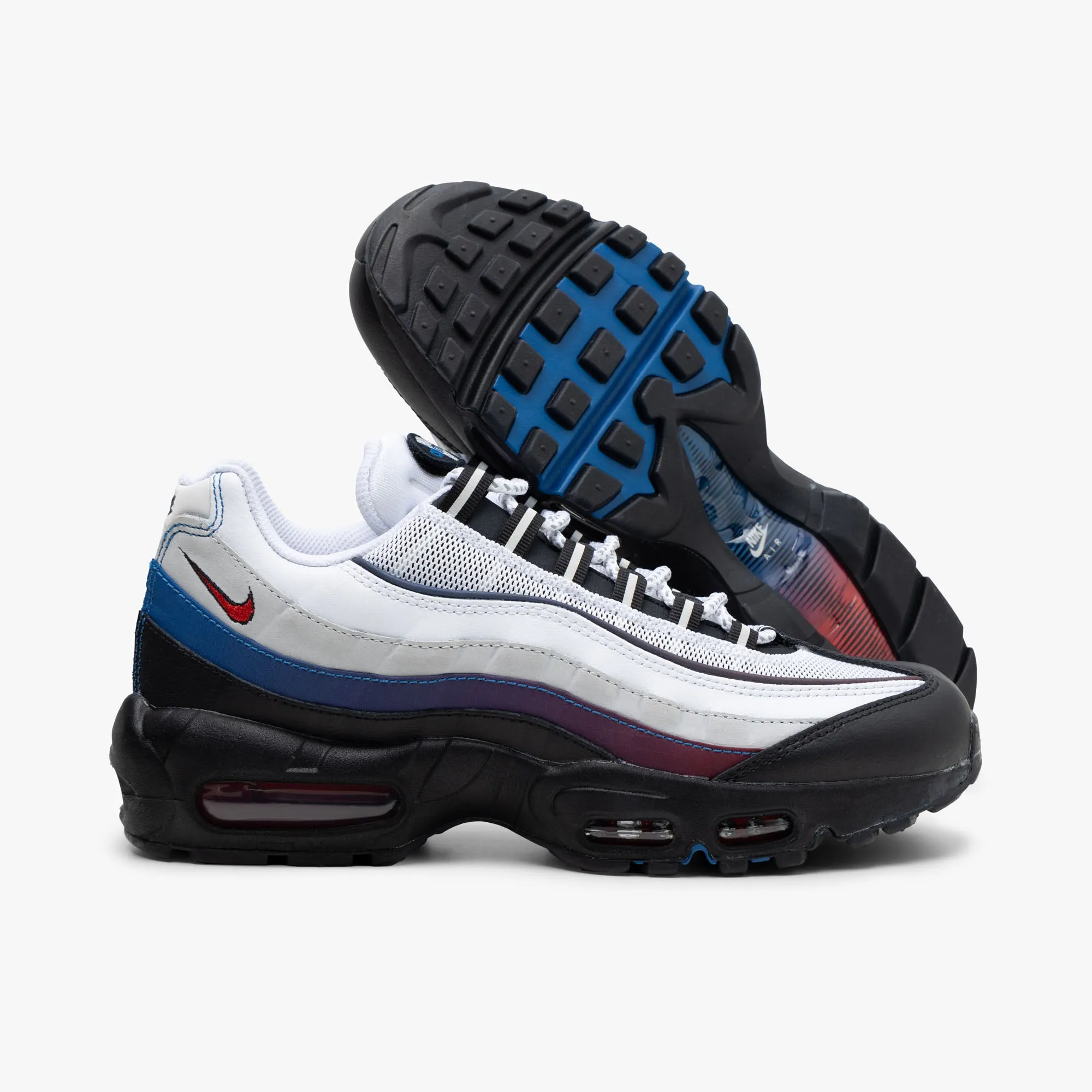 Nike Air Max 95 PRM White / University Red - Blue Jay