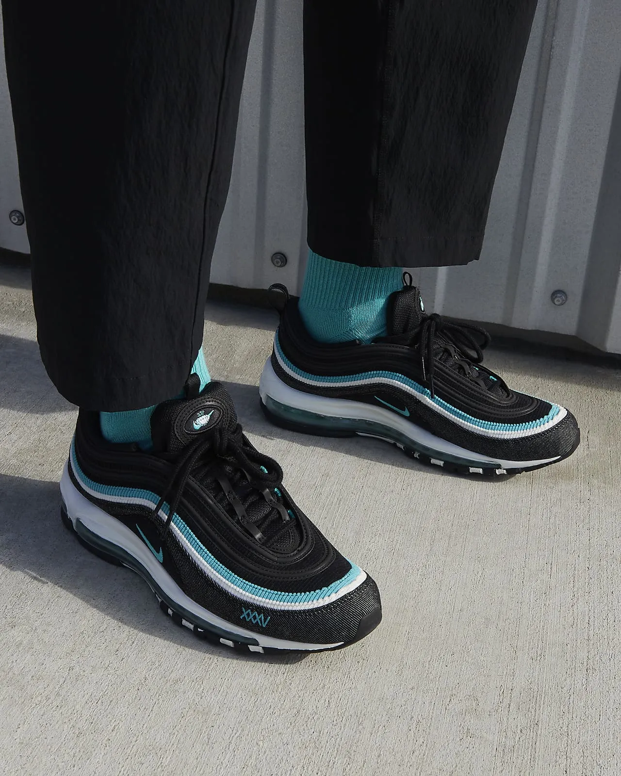 Nike Air Max 97 SE - Black / Sport Turq