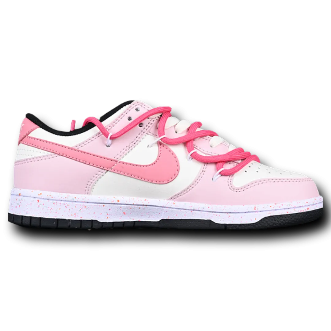 Nike dunk low double swoosh Pink White