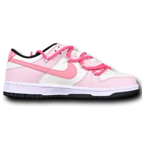 Nike dunk low double swoosh Pink White