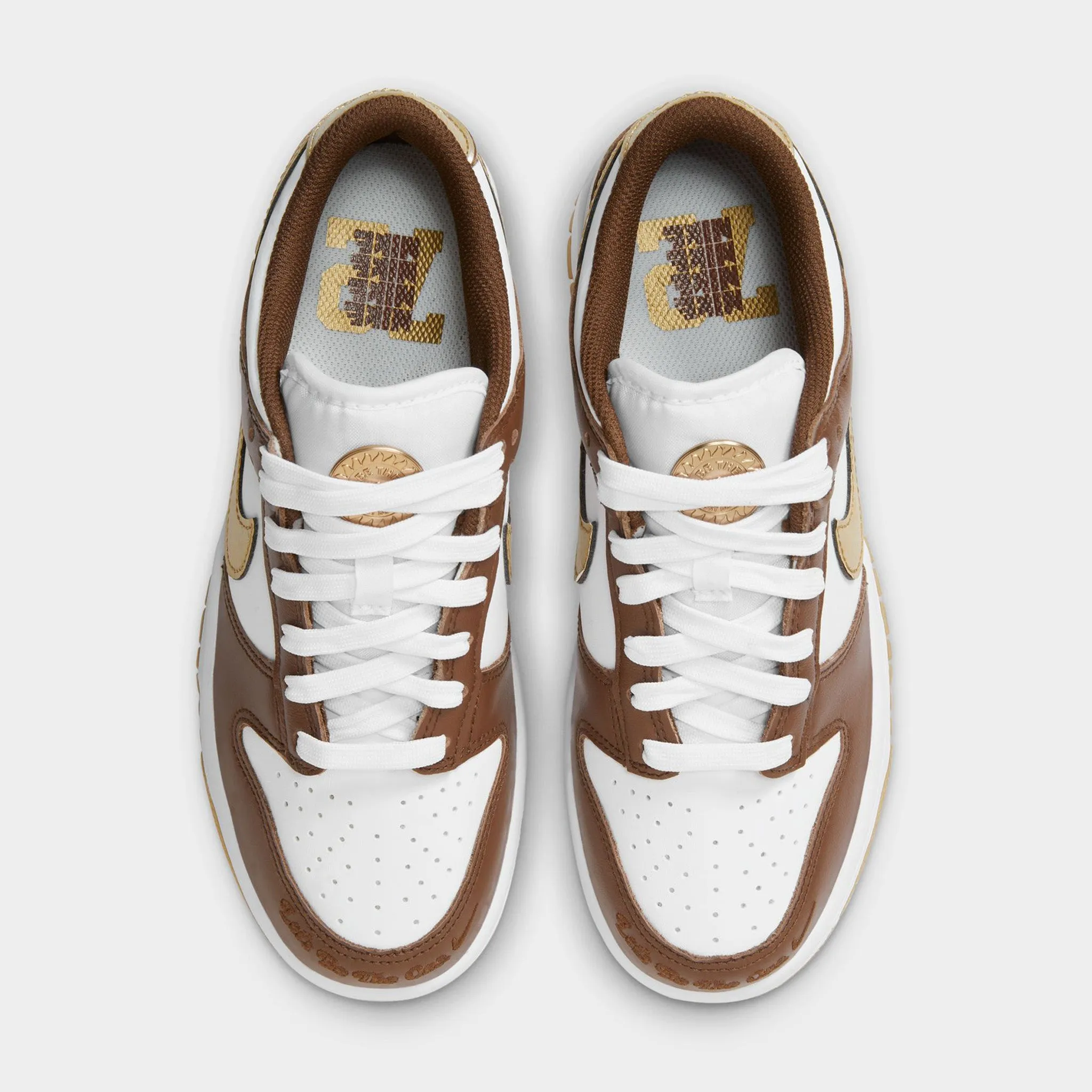 Nike Dunk Low GS White / Metallic Gold - White