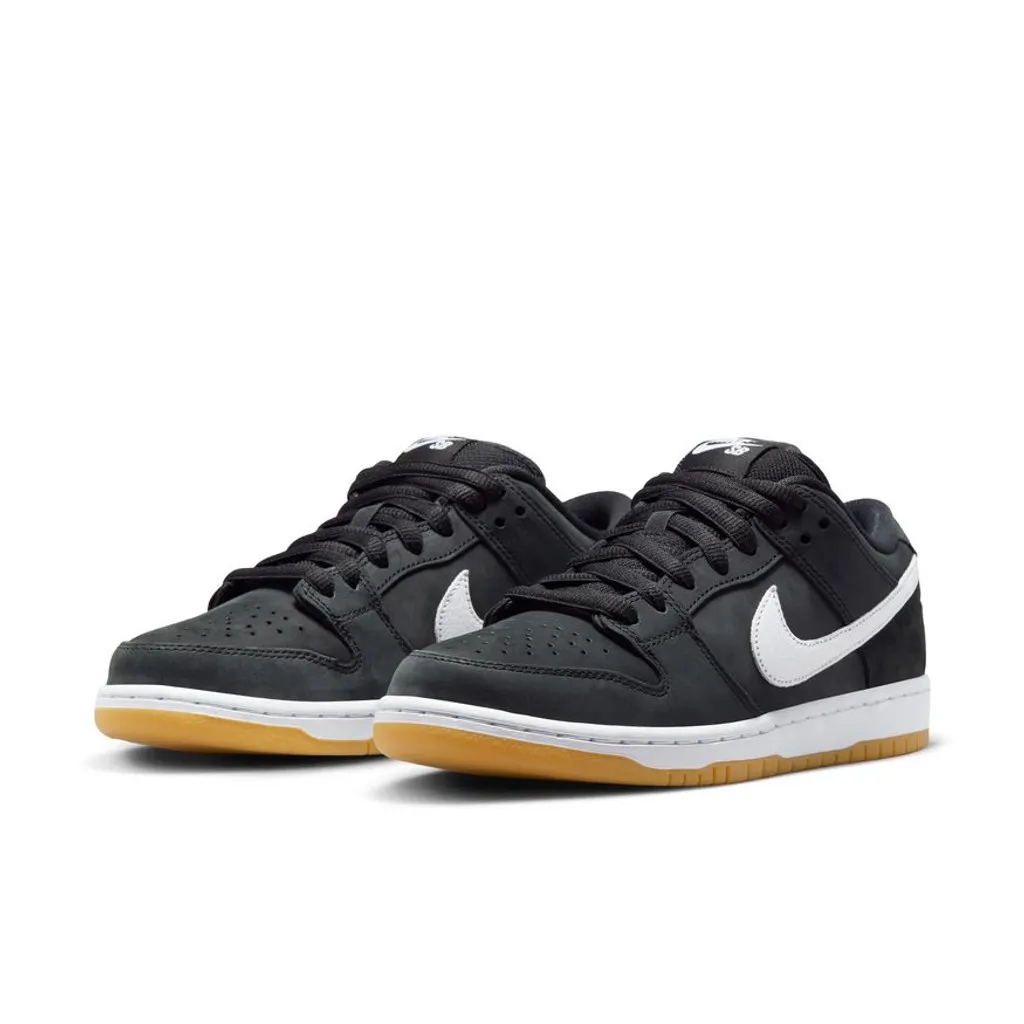 NIKE SB DUNK LOW PRO (BLACK/WHITE-BLACK-GUM LIGHT BROWN)