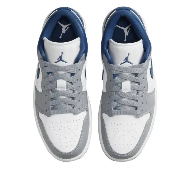 Nike wmns air jordan retro i 1 low stealth french blue white grey dc0774-042