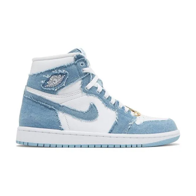 Nike women's air jordan 1 high og (denim/ white/ worn blue/