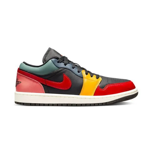 Nike women's air jordan 1 low se (black multi-color/ black/ taxi yellow/ french blue/ fire red) men