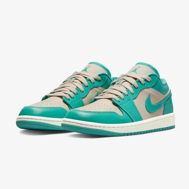 Nike women's air jordan 1 low (tropical teal sandy beige/ sanddrift/ washed teal/ sail) sizes 6-10 d