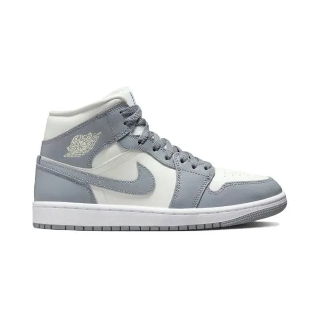 Nike women's air jordan 1 mid (stealth/ sail/ stealth/ white/ grey) sizes 6-10 bq6472-115