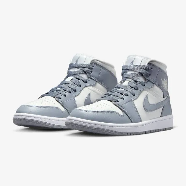 Nike women's air jordan 1 mid (stealth/ sail/ stealth/ white/ grey) sizes 6-10 bq6472-115