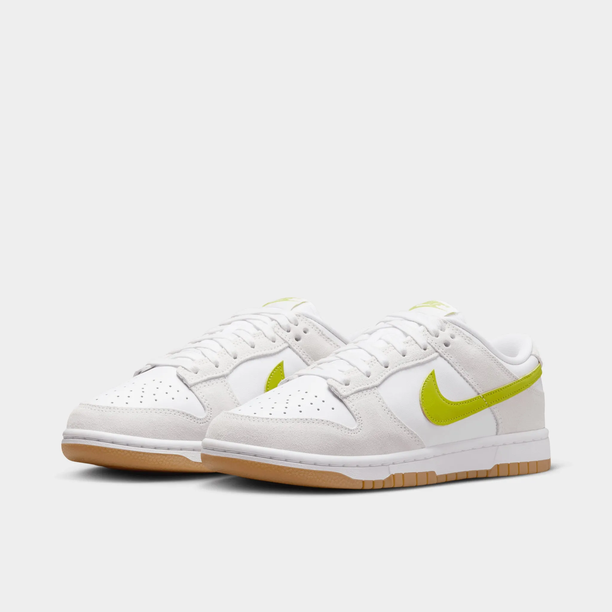 Nike Women's Dunk Low White / Bright Cactus - Gum Yellow