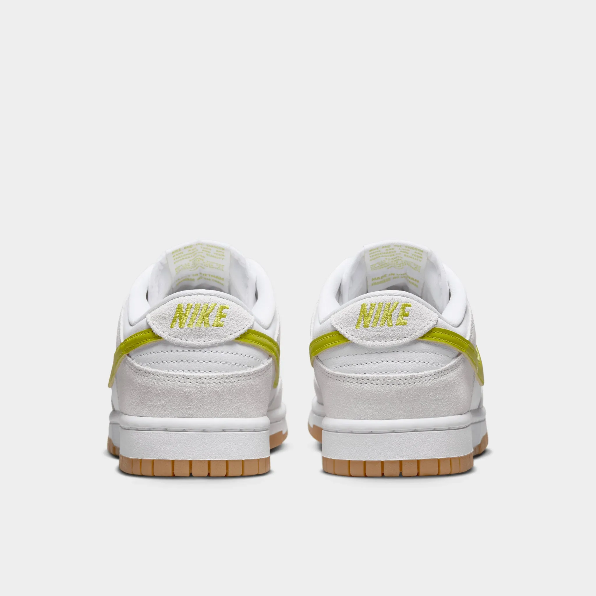 Nike Women's Dunk Low White / Bright Cactus - Gum Yellow