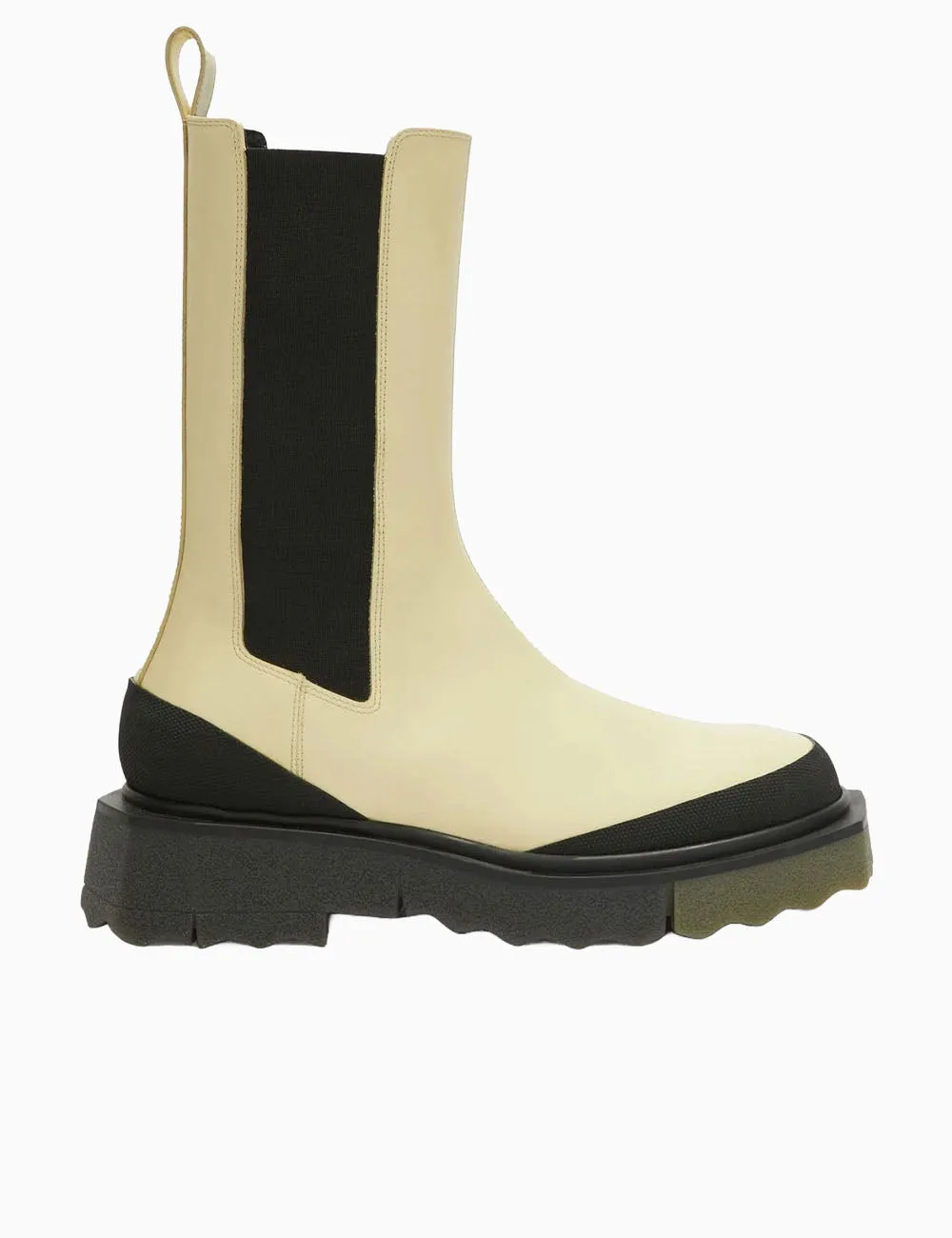 OFF WHITE CALF SPONGE CHELSEA BOOT