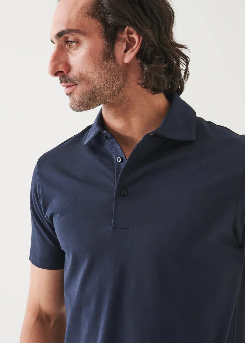 Patrick Assaraf Knit Polo- Midnight