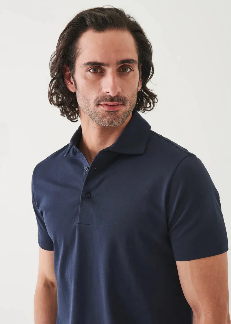 Patrick Assaraf Knit Polo- Midnight