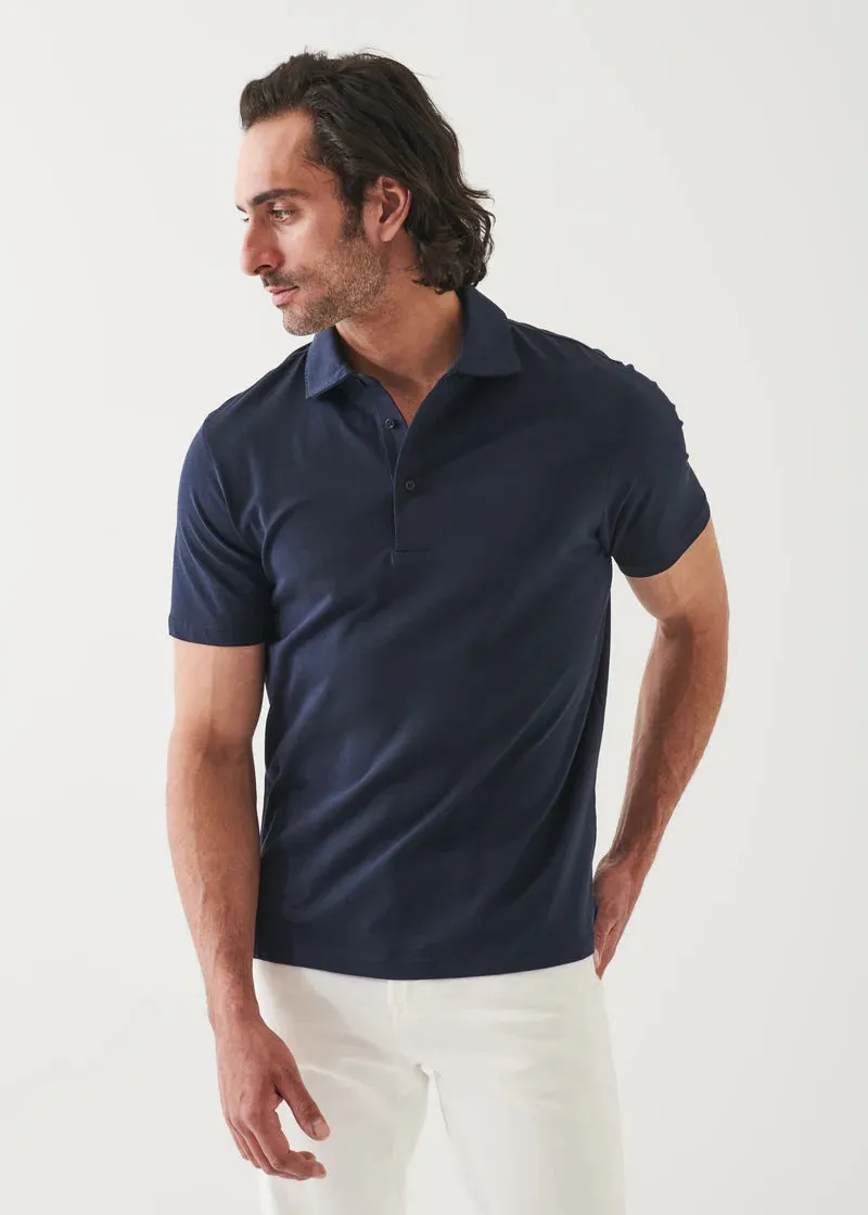 Patrick Assaraf Knit Polo- Midnight