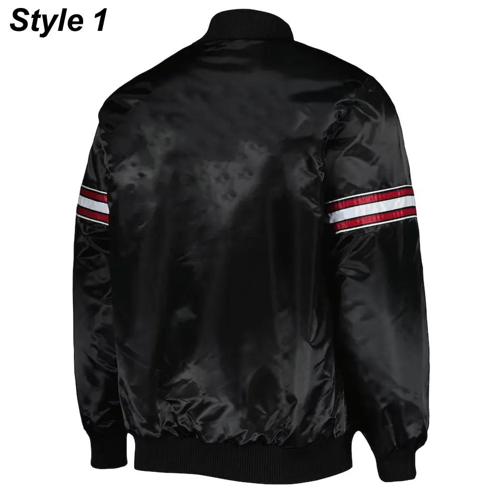 Pick & Roll Miami Heat Black Varsity Satin Jacket