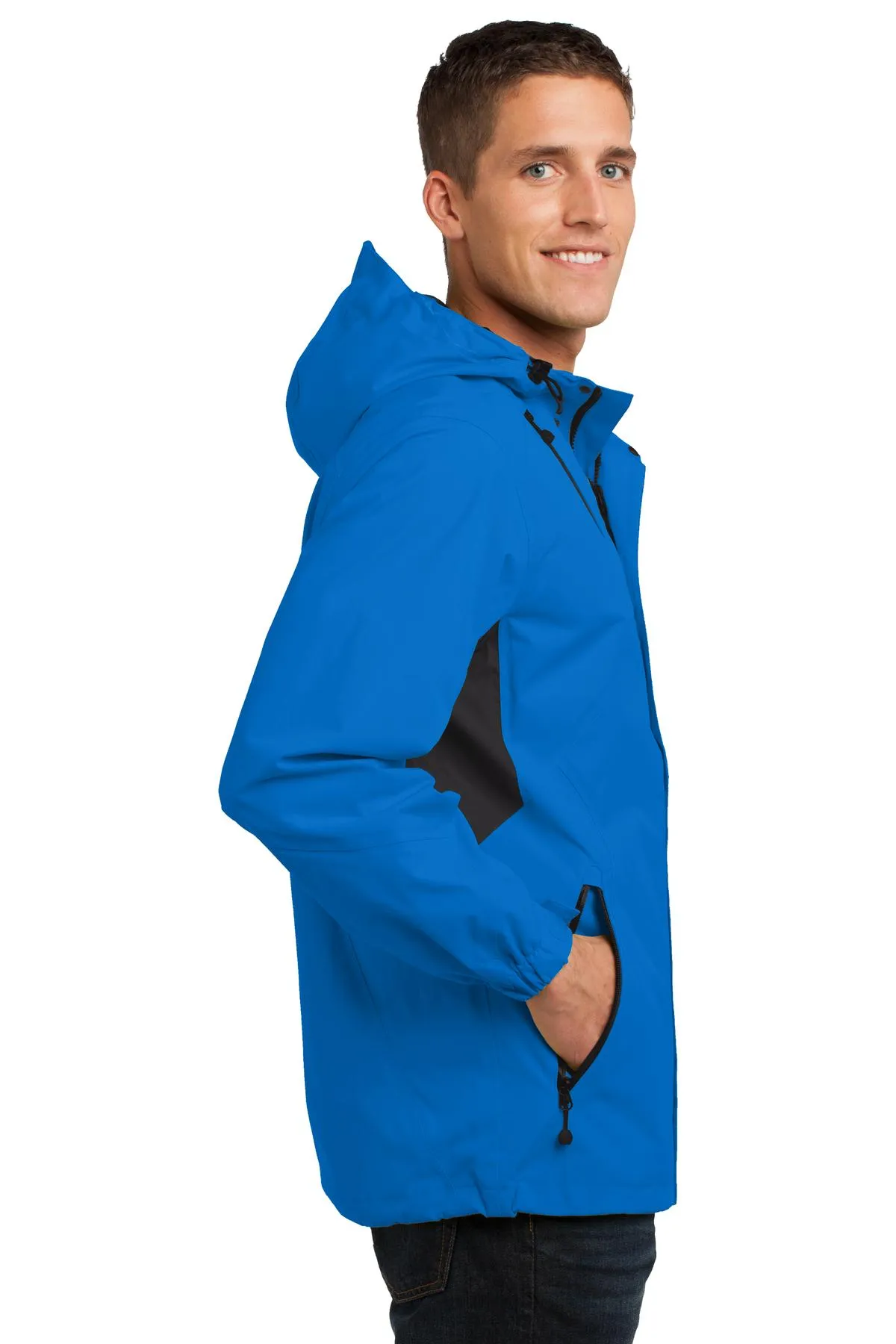 Port Authority Cascade Waterproof Jacket J322 Imperial Blue/ Black