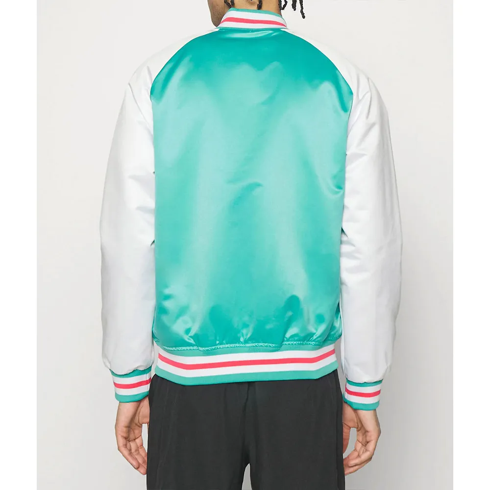 Prime Time Aqua/White San Antonio Spurs Varsity Satin Jacket