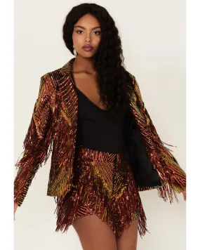 Product Name:  Any Old Iron Women's Sequins and Fringe Jacket