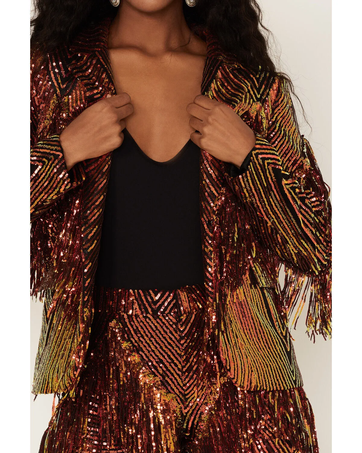 Product Name:  Any Old Iron Women's Sequins and Fringe Jacket