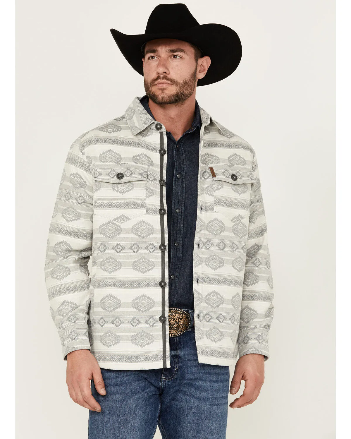 Product Name:  Cinch Men's Southwestern Jacquard Print Shirt Jacket