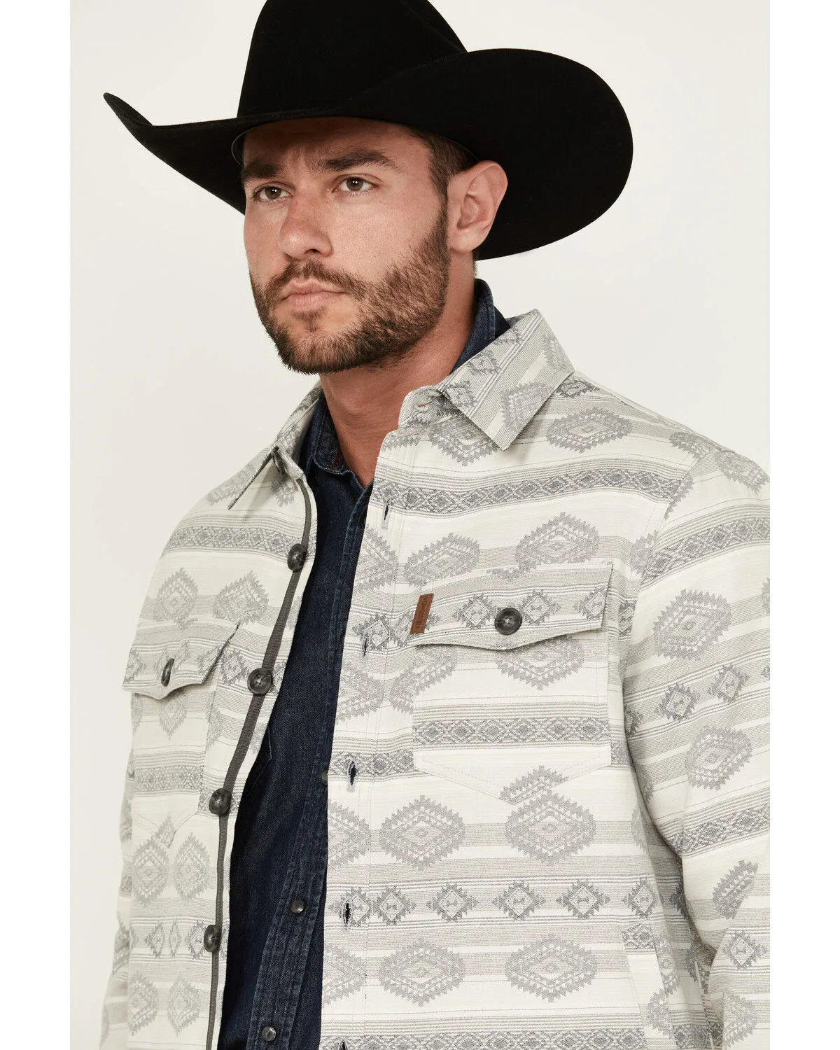 Product Name:  Cinch Men's Southwestern Jacquard Print Shirt Jacket