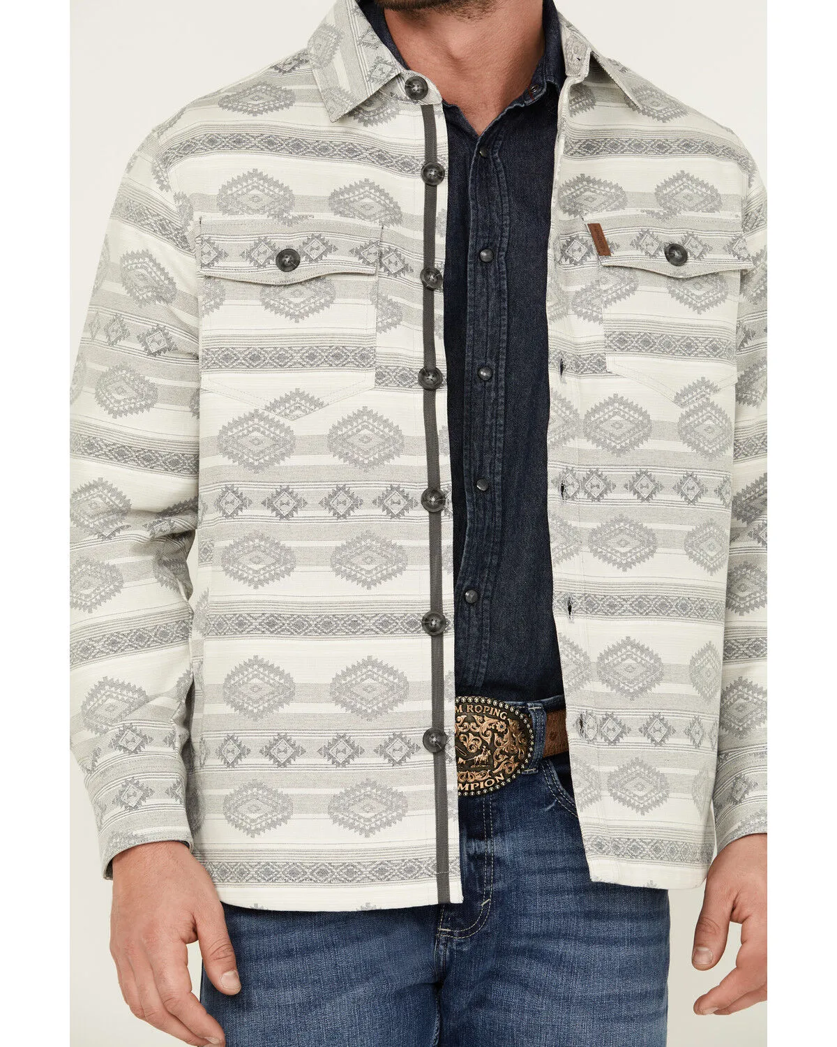 Product Name:  Cinch Men's Southwestern Jacquard Print Shirt Jacket