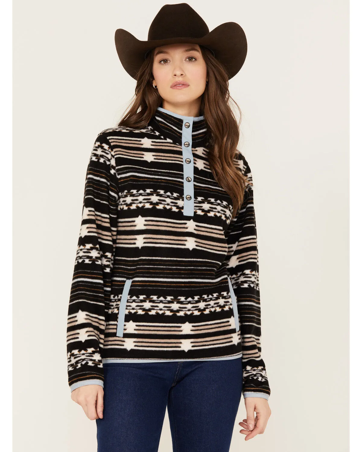 Product Name:  Cinch Women's Southwestern Striped Polar Fleece Pullover