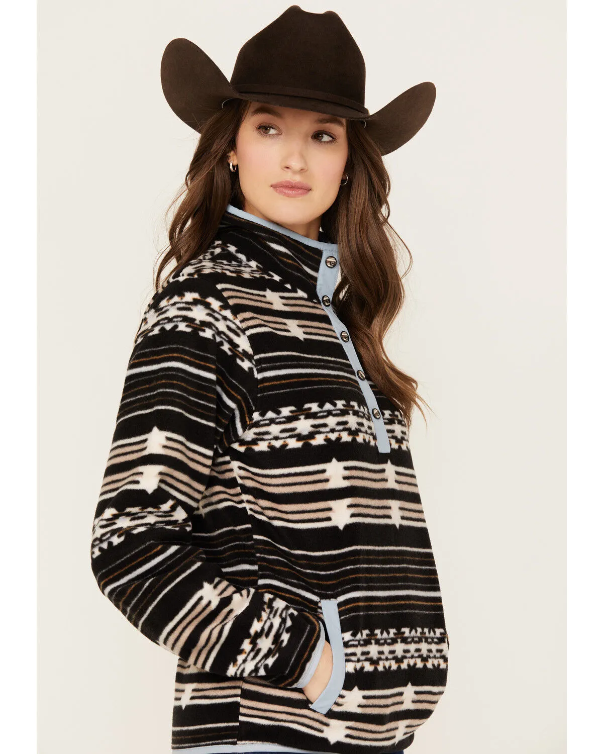 Product Name:  Cinch Women's Southwestern Striped Polar Fleece Pullover