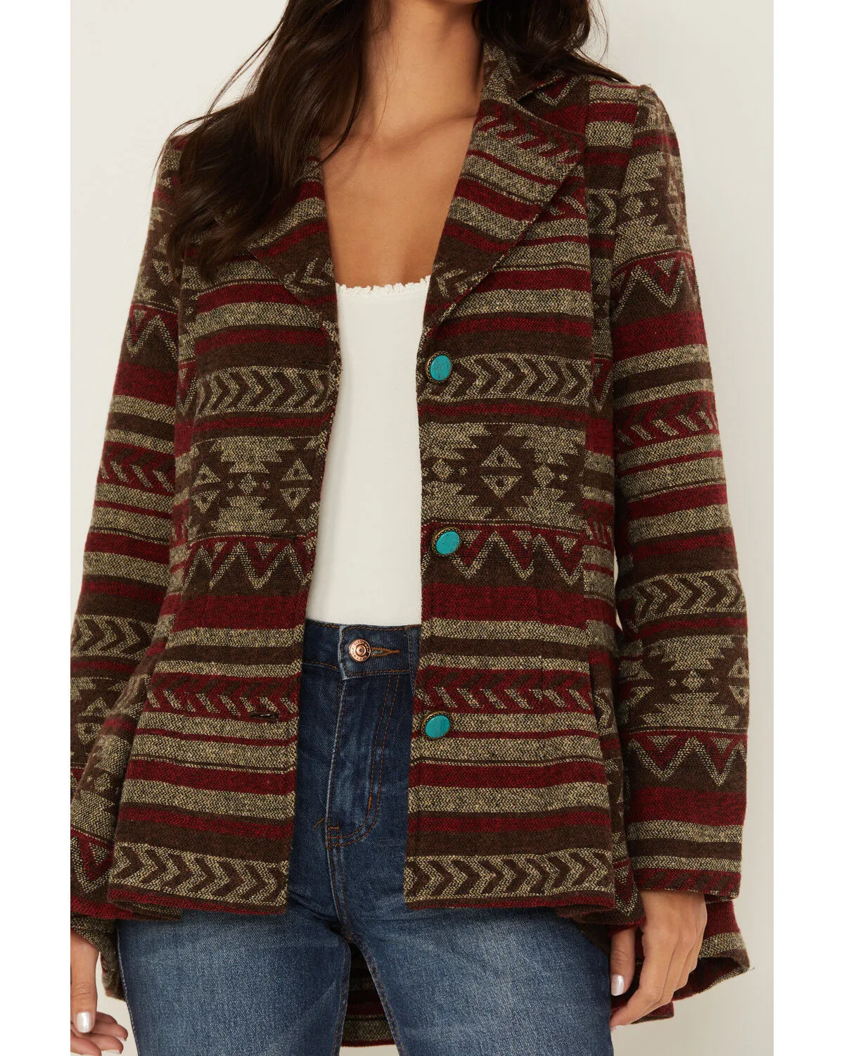 Product Name:  Outback Trading Co. Women's Southwestern Stripe Print Blaire Jacket