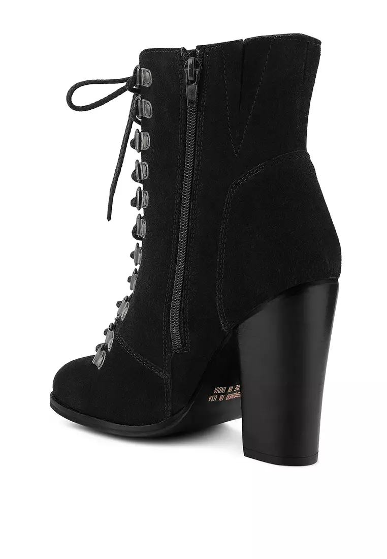 Rag & CO. Antique Black High Heeled Ankle Boot