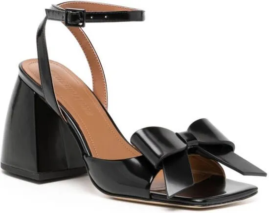 SHUSHU TONG oversize-bow detail sandals Black