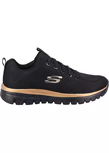 Skechers Ladies Black Graceful - Get Connected Trainers | Grattan