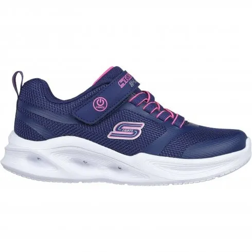 Skechers Sola Glow | Navy | Childrens Light Up Trainers