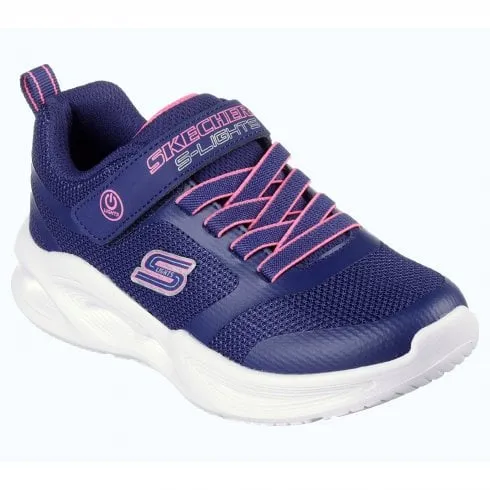 Skechers Sola Glow | Navy | Childrens Light Up Trainers