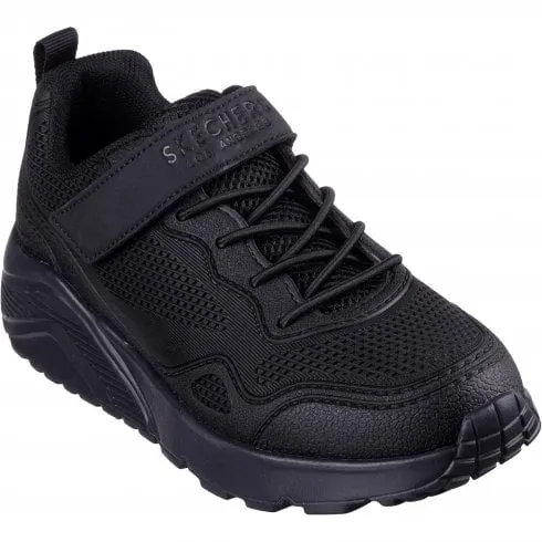 Skechers Uno Lite - Worlo | Black | Childrens School Trainers