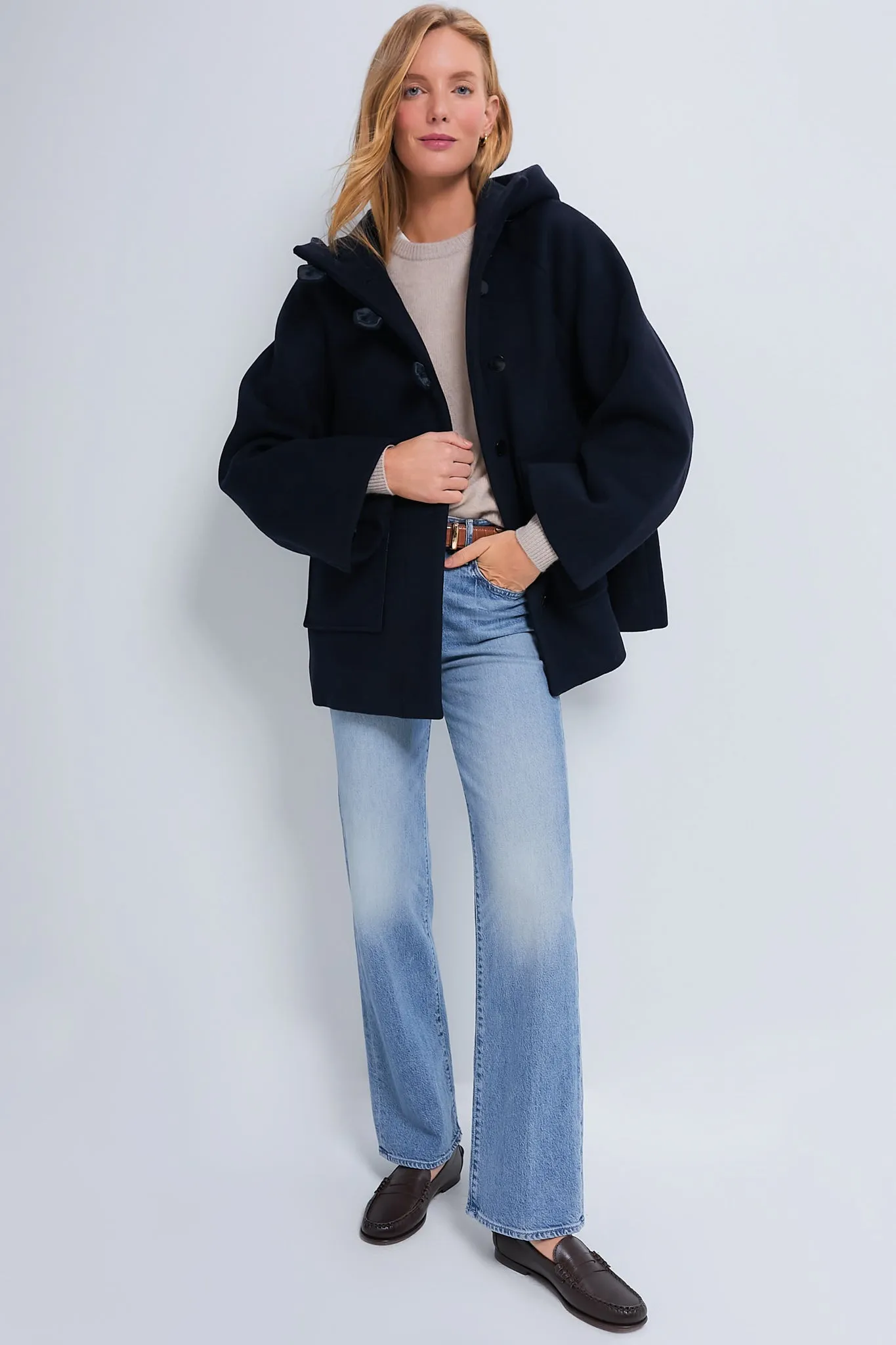 Sky Captain Boiled Wool Midi Jacket