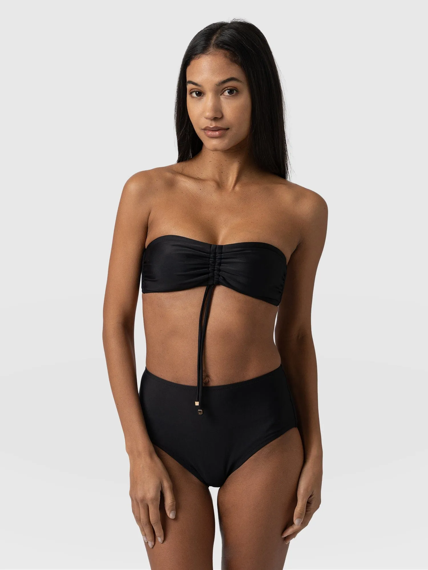 Skye Bandeau Bikini Top - Black