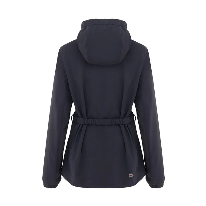 SOFTSHELL JACKET WITH HOOD AND BELT Woman Navy