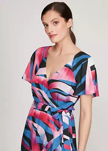 Sonder Studio Glamour Tiger Print Ruffle Wrap Dress | Kaleidoscope