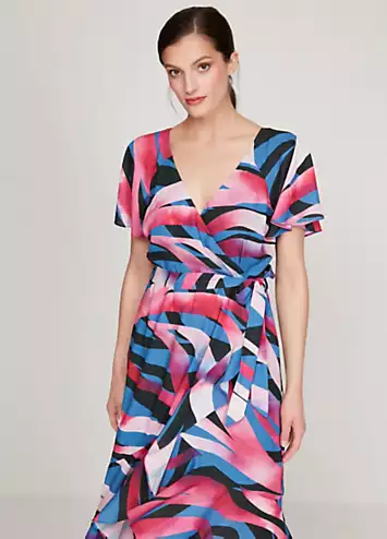 Sonder Studio Glamour Tiger Print Ruffle Wrap Dress | Kaleidoscope