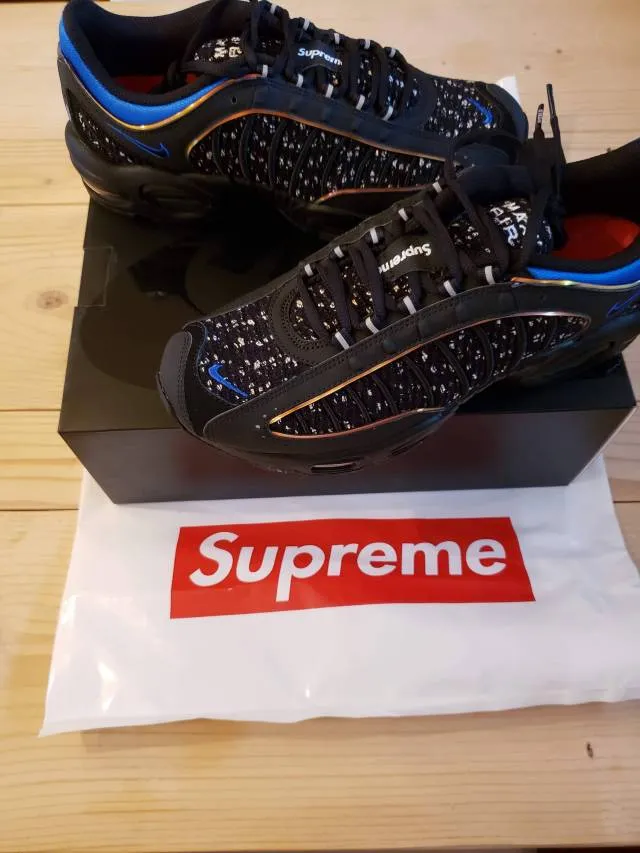 Supreme x Nike Air Max Tailwind 4 Black Hyper Cobalt