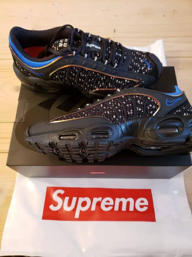 Supreme x Nike Air Max Tailwind 4 Black Hyper Cobalt