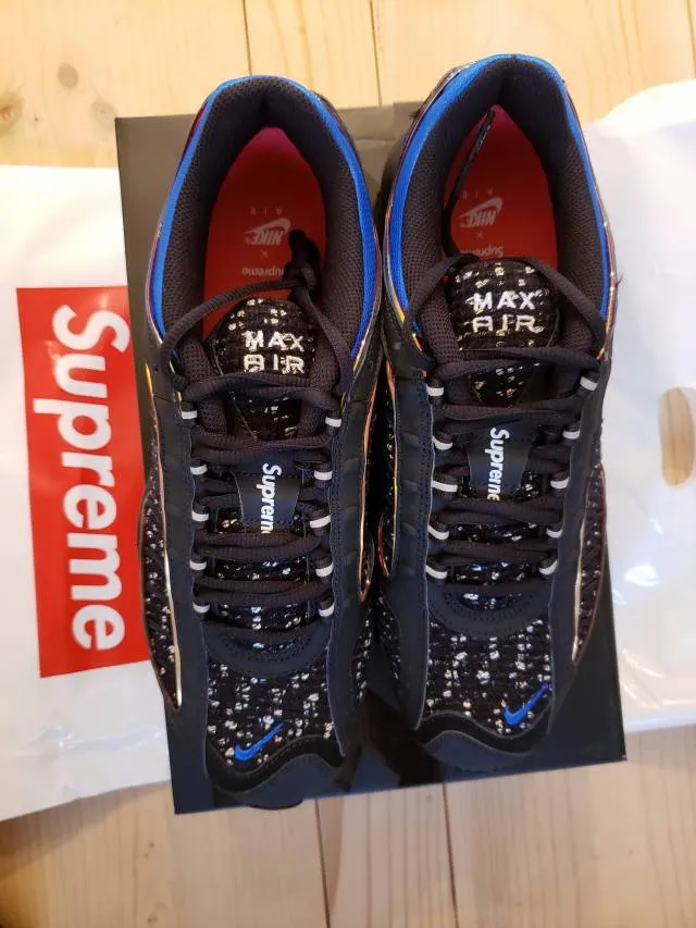 Supreme x Nike Air Max Tailwind 4 Black Hyper Cobalt