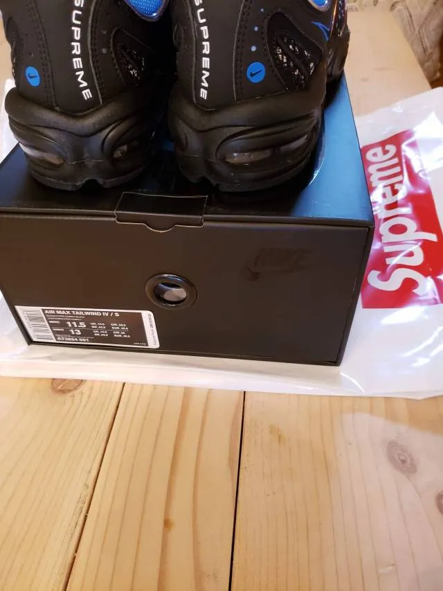 Supreme x Nike Air Max Tailwind 4 Black Hyper Cobalt