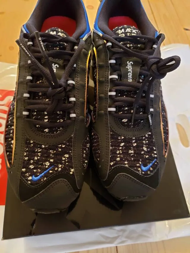 Supreme x Nike Air Max Tailwind 4 Black Hyper Cobalt