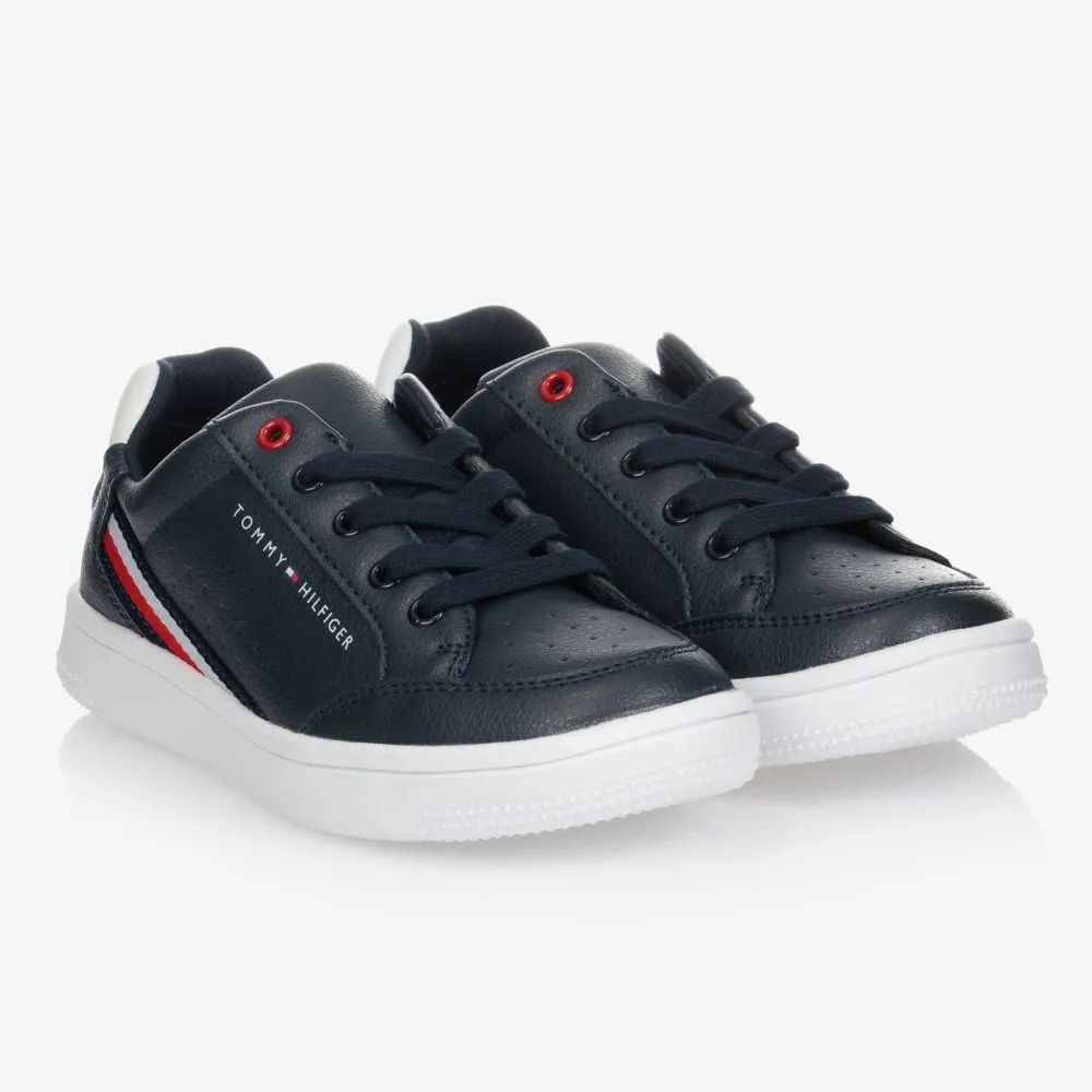 Teen Boys Blue Logo Trainers