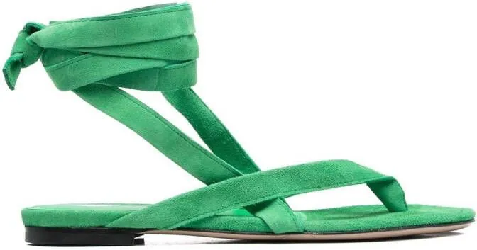 The Attico Beth lace-up sandals Green