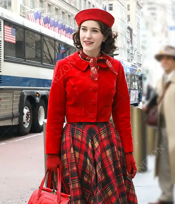 The Marvelous Mrs Maisel S05 Rachel Brosnahan Red Jacket