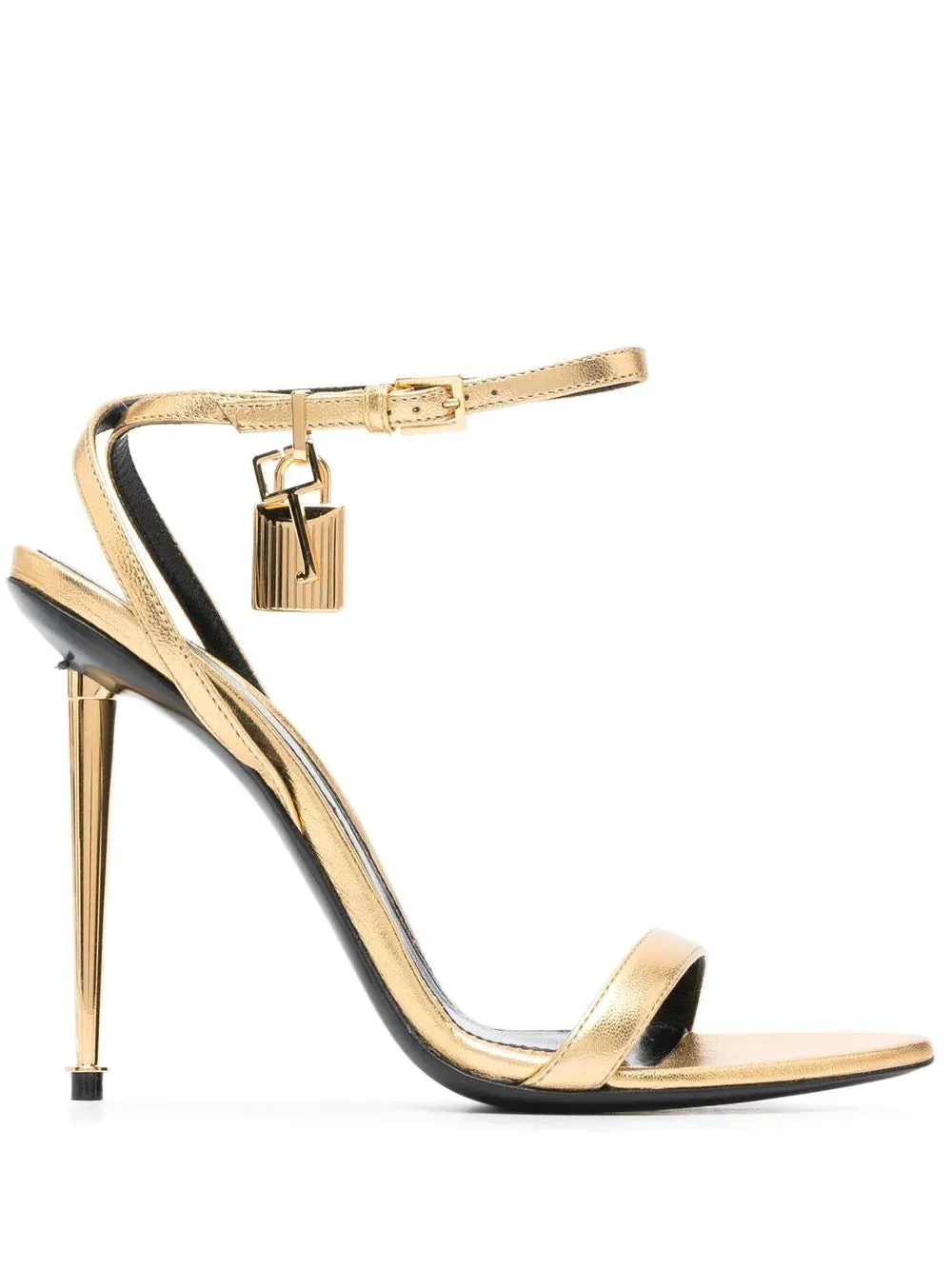 Tom Ford Metallic Sandals With 10.5mm Padlock